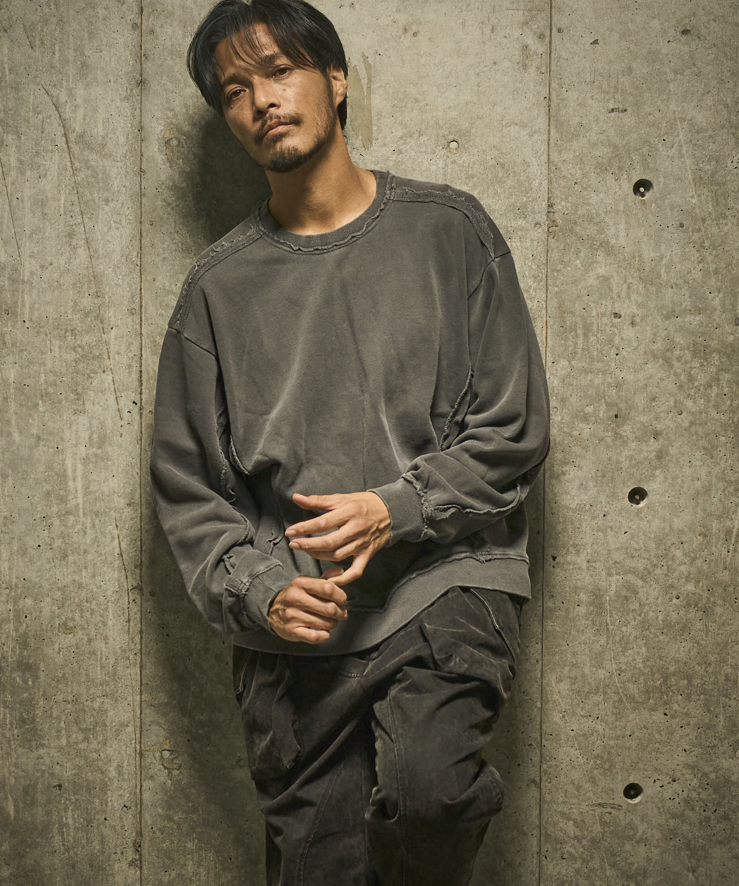 【HALB】製品染め裏毛トレーナー