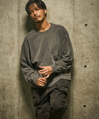 【HALB】製品染め裏毛トレーナー