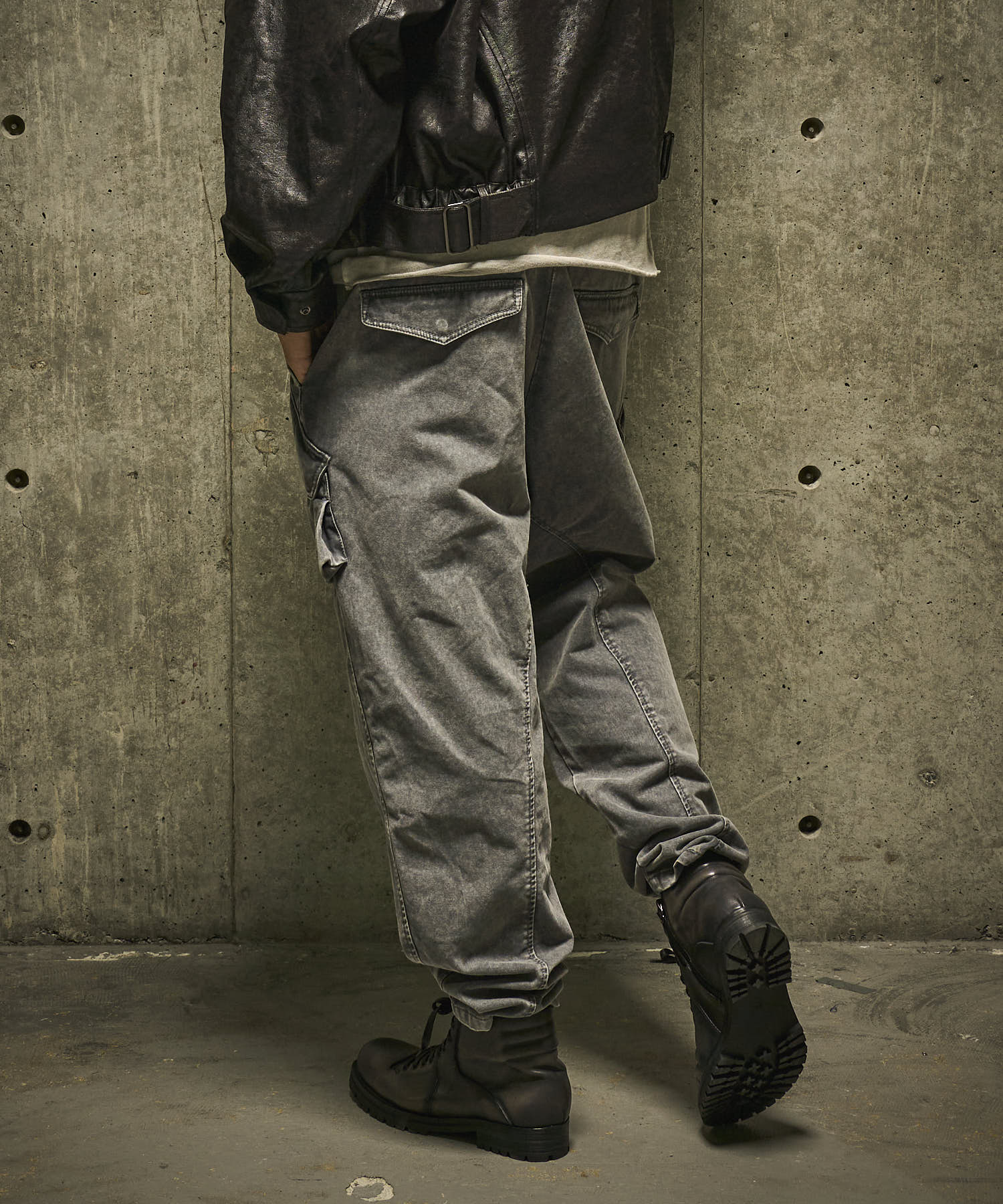 【HALB】ワイドテーパードカーゴパンツ