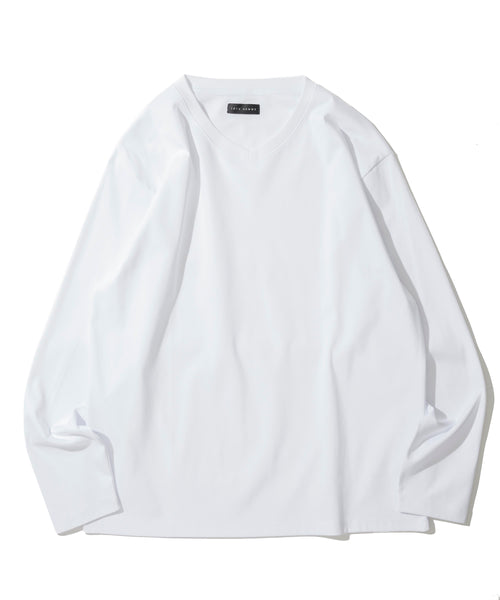 シルケットＶネックロングＴシャツ