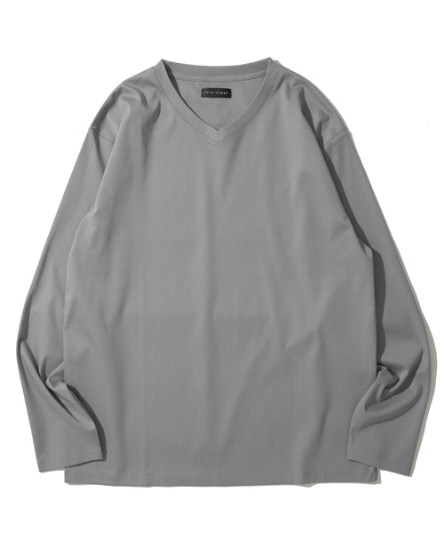 シルケットＶネックロングＴシャツ