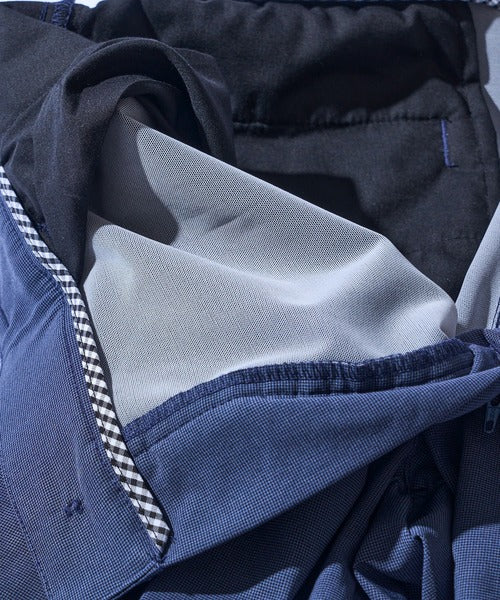 【WEB限定】冷感 メッシュボンディング ストレッチテーパードスラックスパンツ