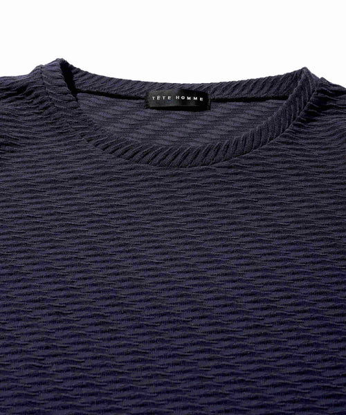 【初値下げ】ダイヤ柄クルーネックTシャツ