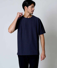 【初値下げ】ダイヤ柄クルーネックTシャツ