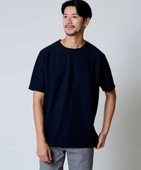 【初値下げ】ダイヤ柄クルーネックTシャツ