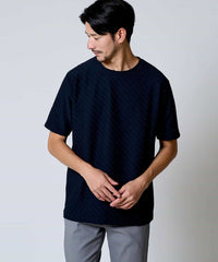 【初値下げ】ダイヤ柄クルーネックTシャツ