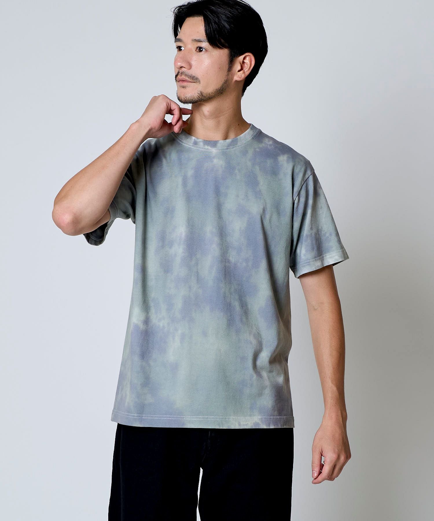 【初値下げ】一点モノの加工感 ガーメントダイクルーネックＴシャツ