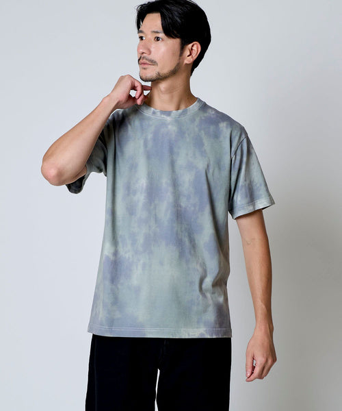 【初値下げ】一点モノの加工感 ガーメントダイクルーネックＴシャツ