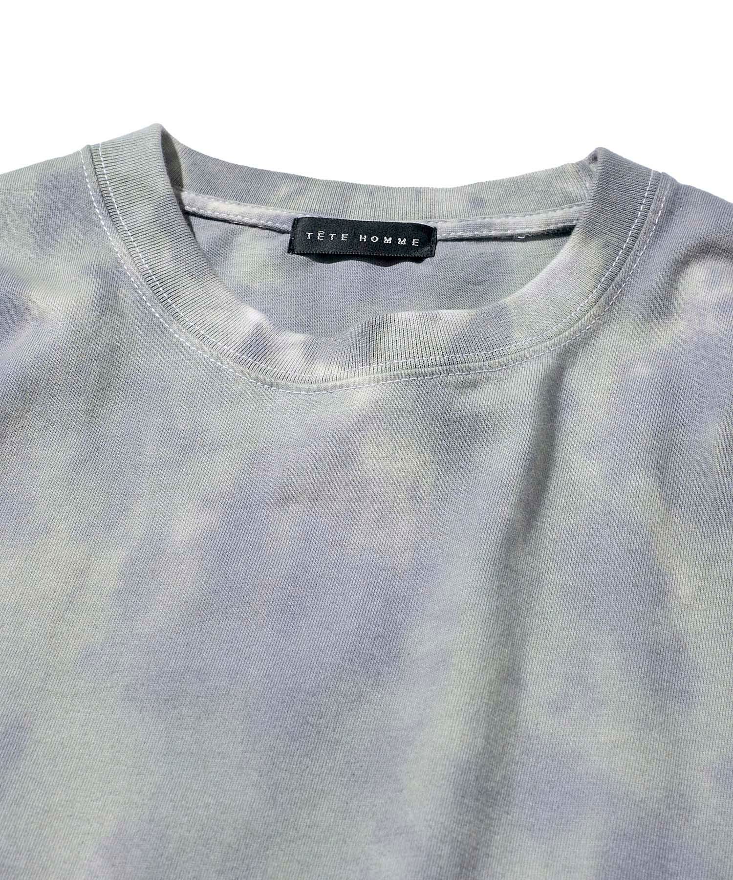 【初値下げ】一点モノの加工感 ガーメントダイクルーネックＴシャツ