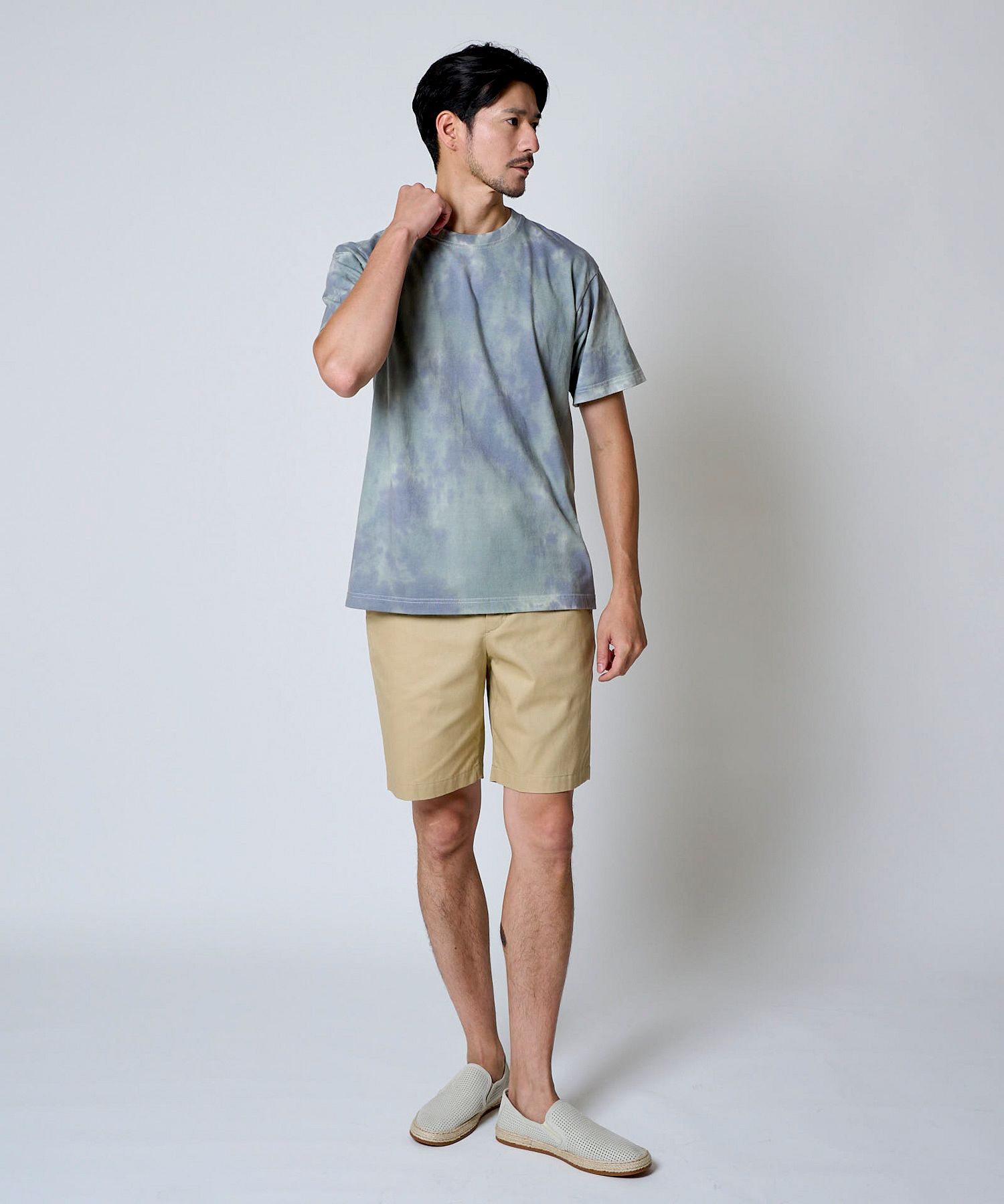 【初値下げ】一点モノの加工感 ガーメントダイクルーネックＴシャツ