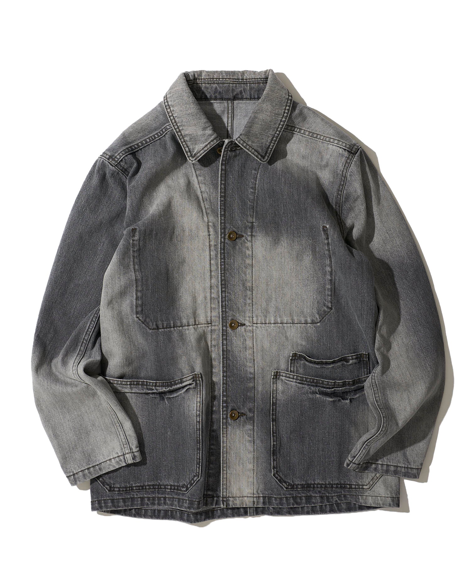 【HALB】ヴィンテージ加工デニムカバーオール