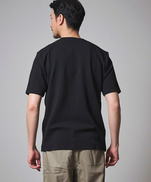 ブリスタージャガードＶネックＴシャツ