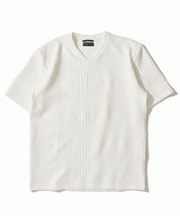 ブリスタージャガードＶネックＴシャツ