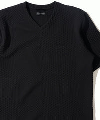 ブリスタージャガードＶネックＴシャツ