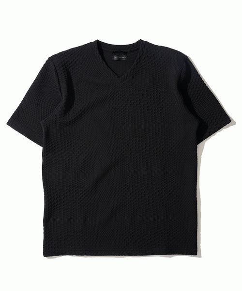 ブリスタージャガードＶネックＴシャツ