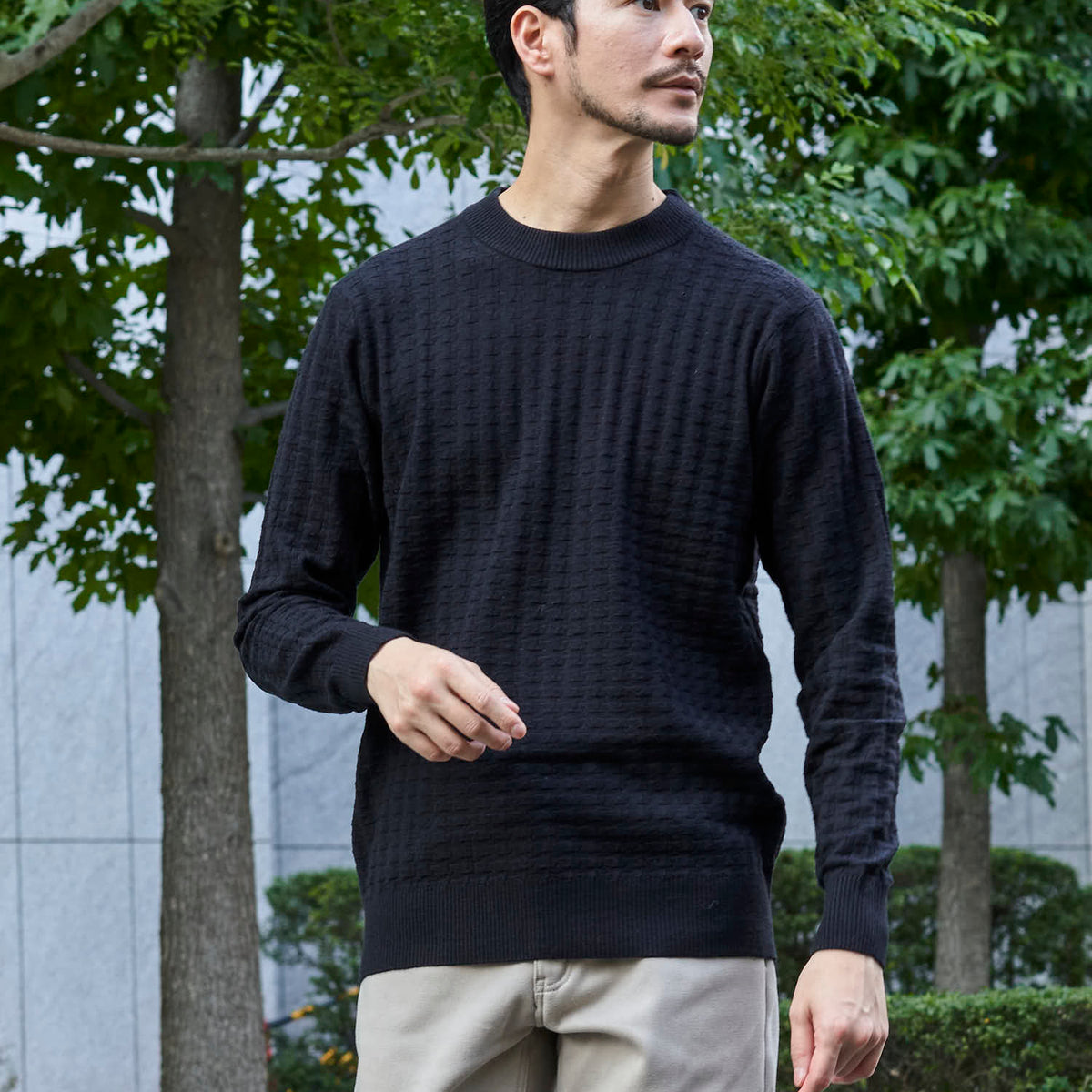 TETE HOMME｜テットオム グラフェンクルーネックニット メンズ ニット
