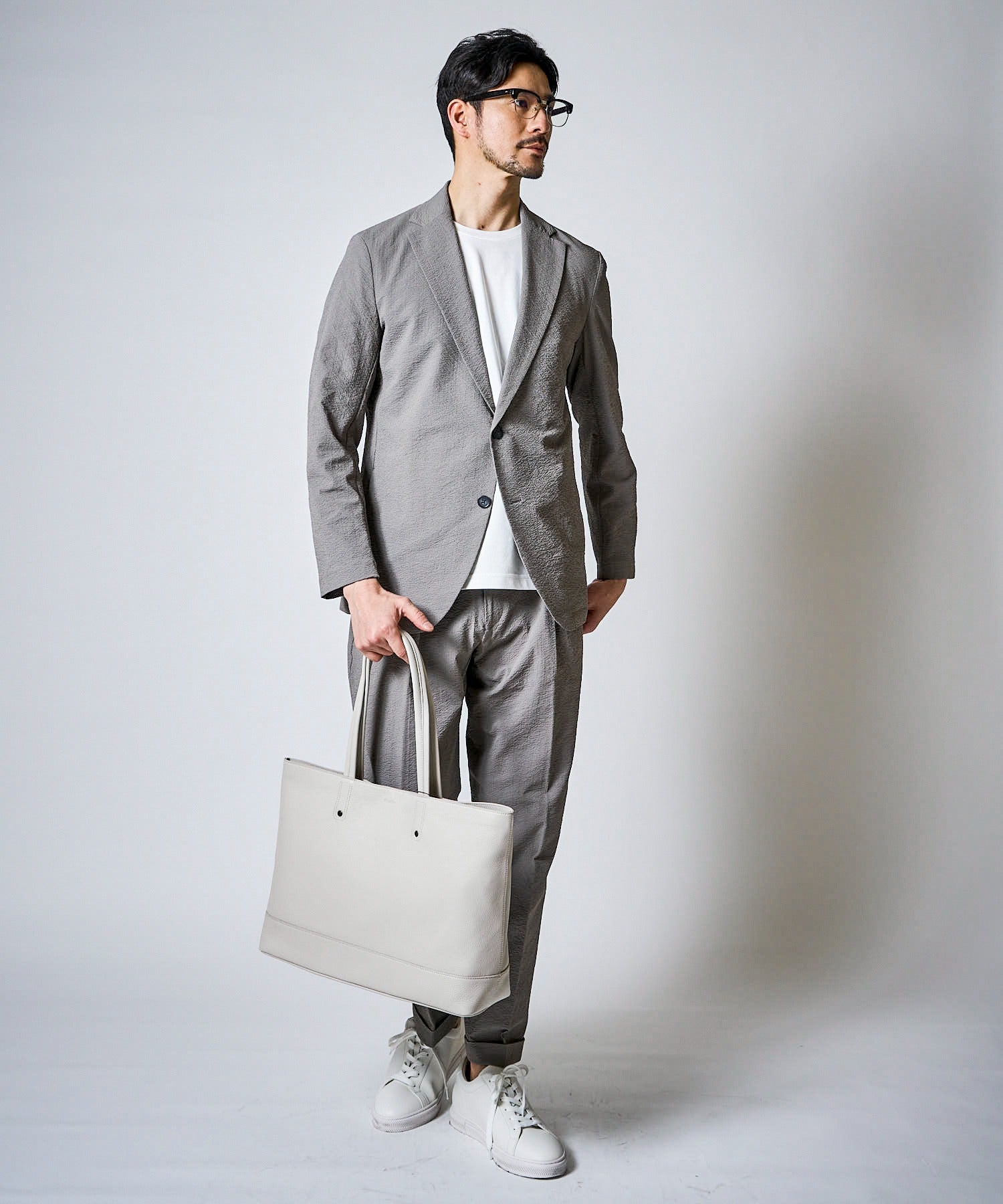 【TETE HOMME × SOLATINA】カウレザートートバッグ