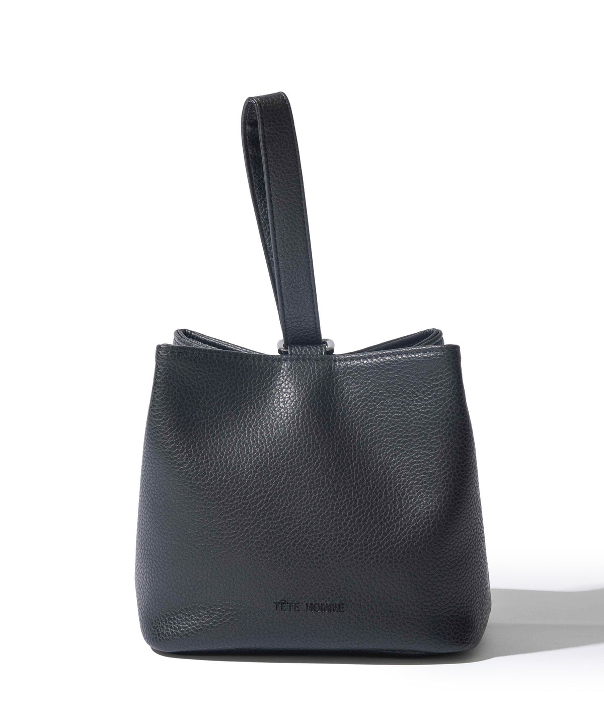 【WEB限定】Split Leather One Handle Drawstring Bag / スプリットレザー ワンハンドル 巾着バッグ