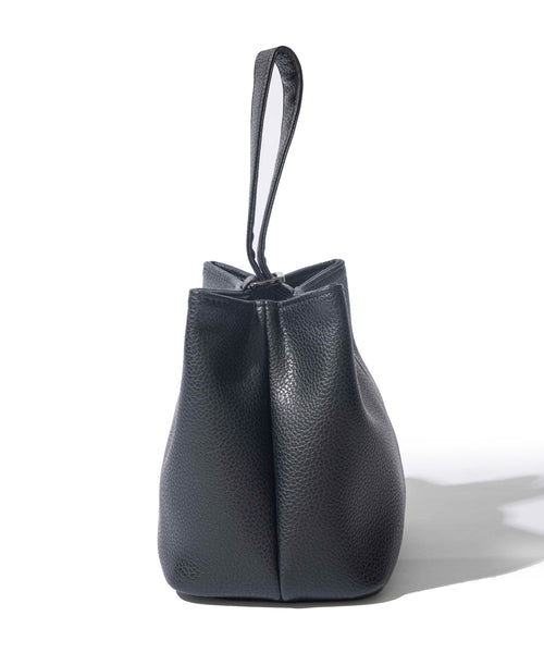 【WEB限定】Split Leather One Handle Drawstring Bag / スプリットレザー ワンハンドル 巾着バッグ