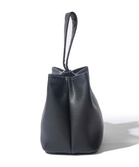 【WEB限定】Split Leather One Handle Drawstring Bag / スプリットレザー ワンハンドル 巾着バッグ