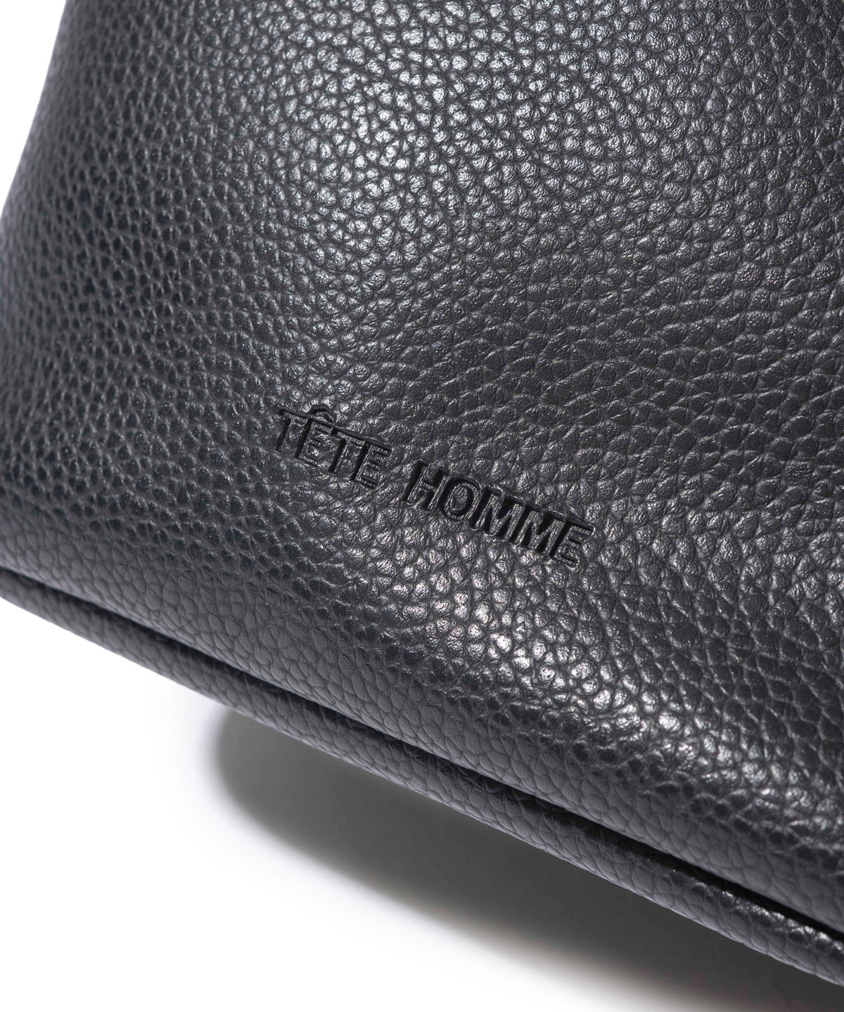 【WEB限定】Split Leather One Handle Drawstring Bag / スプリットレザー ワンハンドル 巾着バッグ