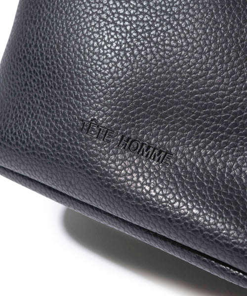 【WEB限定】Split Leather One Handle Drawstring Bag / スプリットレザー ワンハンドル 巾着バッグ