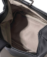【WEB限定】Split Leather One Handle Drawstring Bag / スプリットレザー ワンハンドル 巾着バッグ