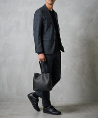 【WEB限定】Split Leather One Handle Drawstring Bag / スプリットレザー ワンハンドル 巾着バッグ