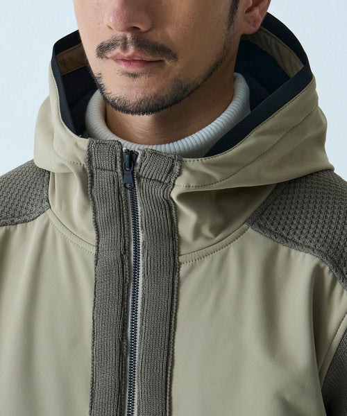 【最終値下げ】ニットコンビダウンフードブルゾン