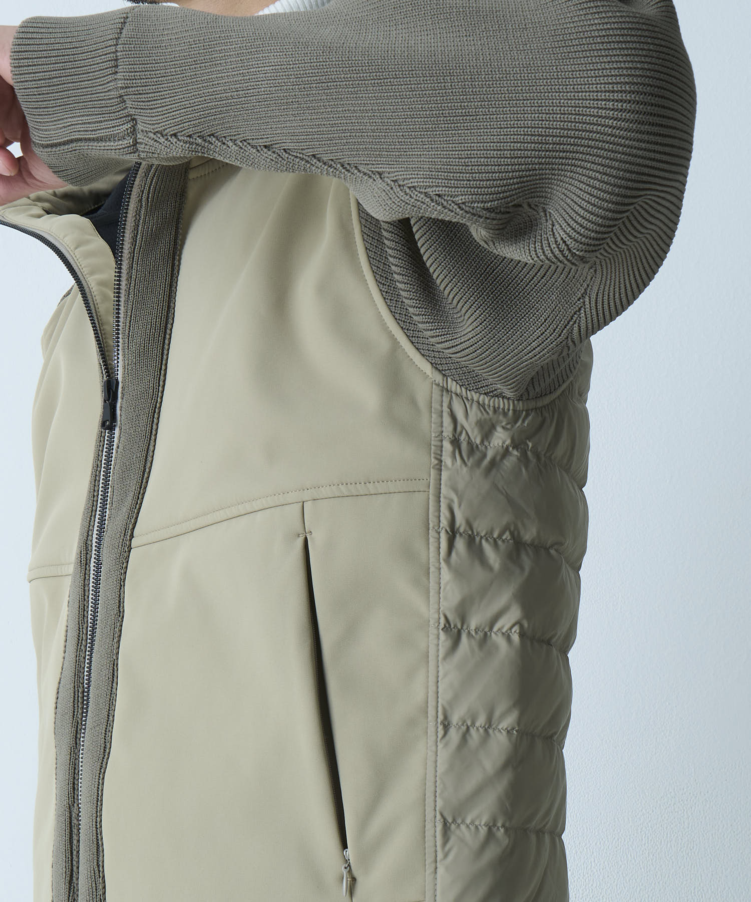 【最終値下げ】ニットコンビダウンフードブルゾン