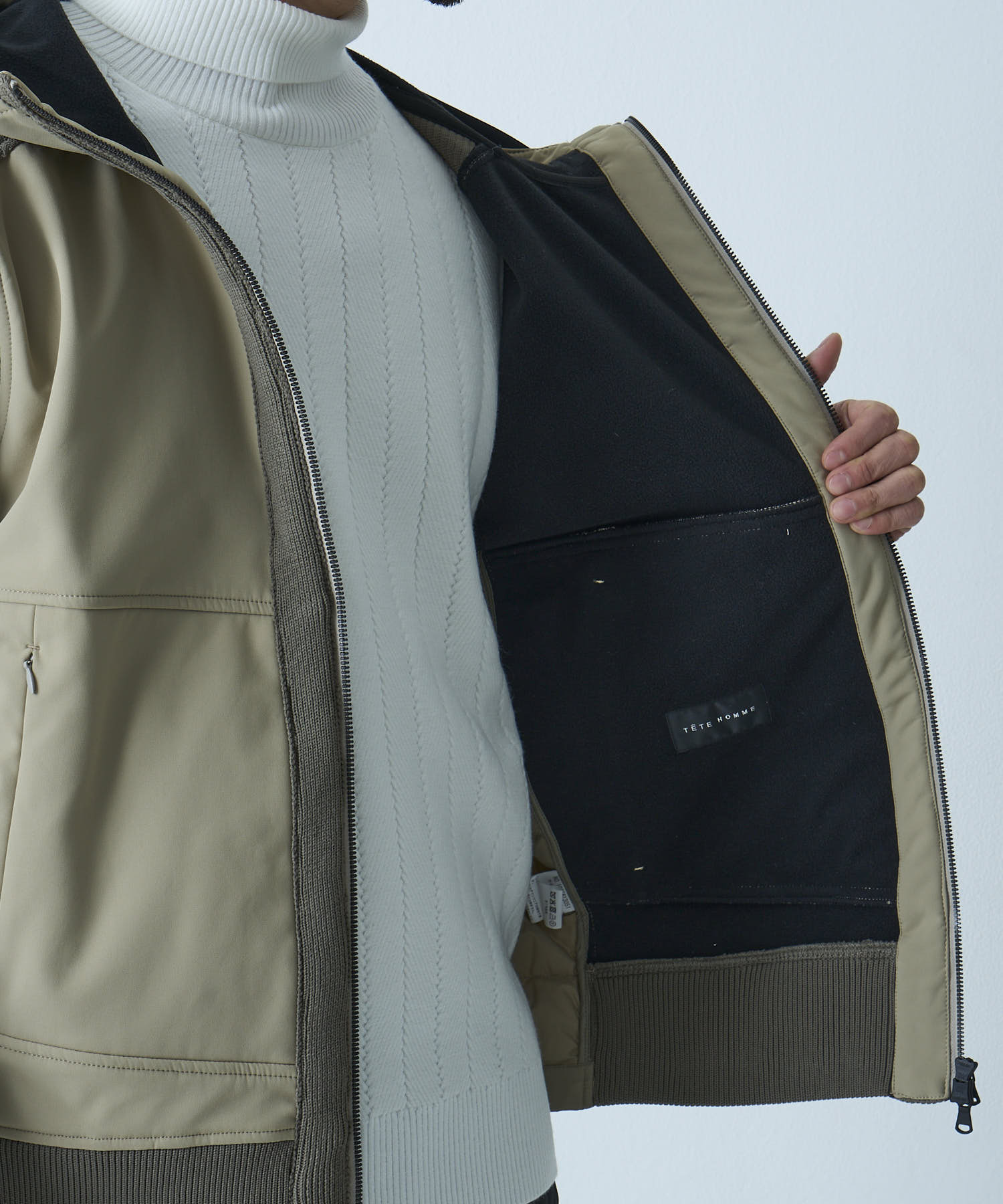 【最終値下げ】ニットコンビダウンフードブルゾン