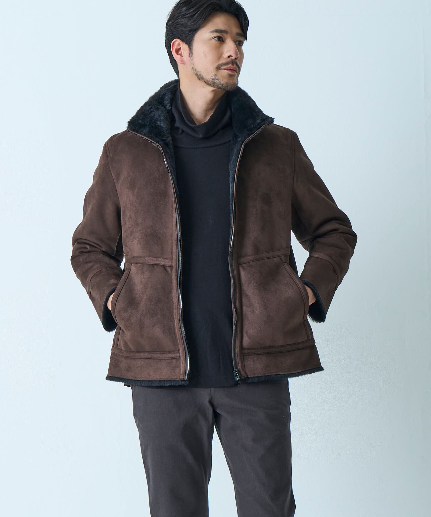 ダークブラウン　model：177㎝　着用サイズ：L