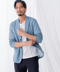 サックスブルー　model：186㎝　着用サイズ：L