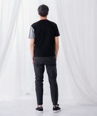 シルケット天竺切替えクルーネックＴシャツ