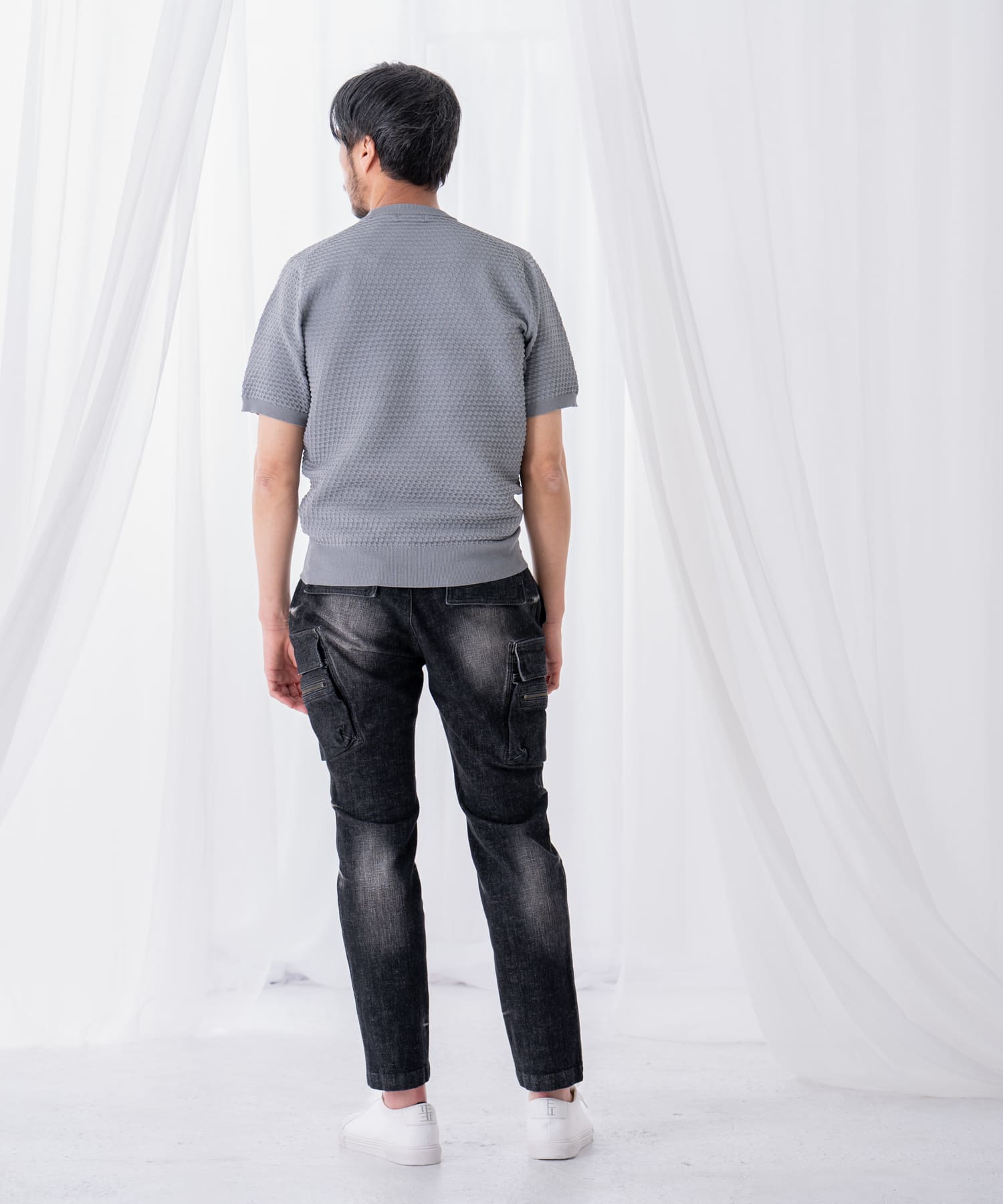 ブリスター半袖ニット