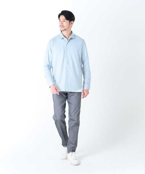 シルク混ストレッチシャツ