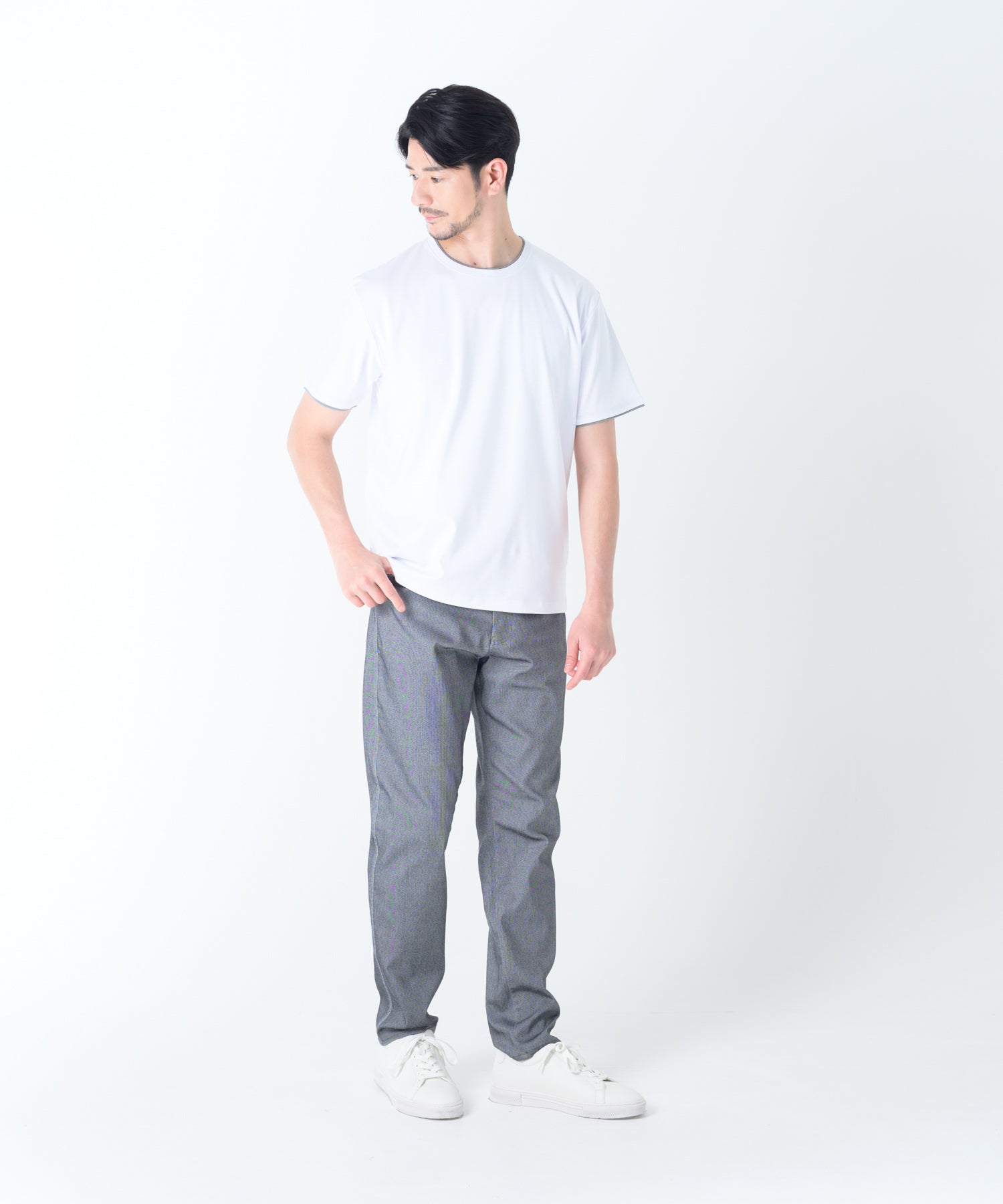 シルケット天竺クルーネックＴシャツ