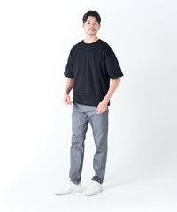 スエードポンチ切り替えＴシャツ