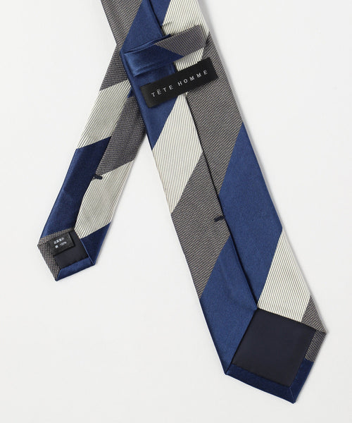 【累計販売数1万本突破！】シルクストライプタイ / アズーロ エ ビアンコ