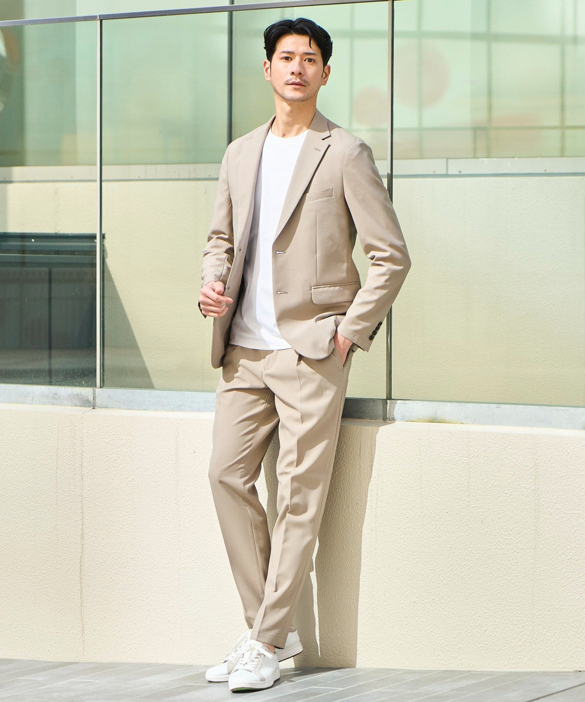 TETE HOMME｜テットオム シアサッカーストレッチセットアップ 