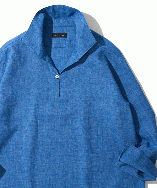 ハードマンリネン / Herdmans Linen 7分袖カプリシャツ / スキッパーシャツ