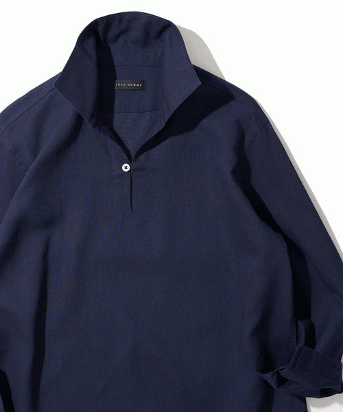 ハードマンリネン / Herdmans Linen 7分袖カプリシャツ / スキッパーシャツ