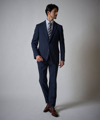 ネイビー（ヘリンボーン）　model：177cm 着用サイズ：LARGE