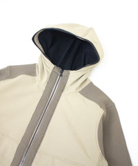 ニットコンビダウンフードブルゾン