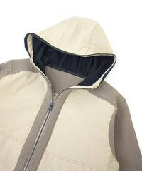 ニットコンビダウンフードブルゾン