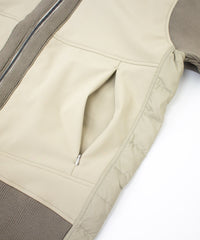 ニットコンビダウンフードブルゾン