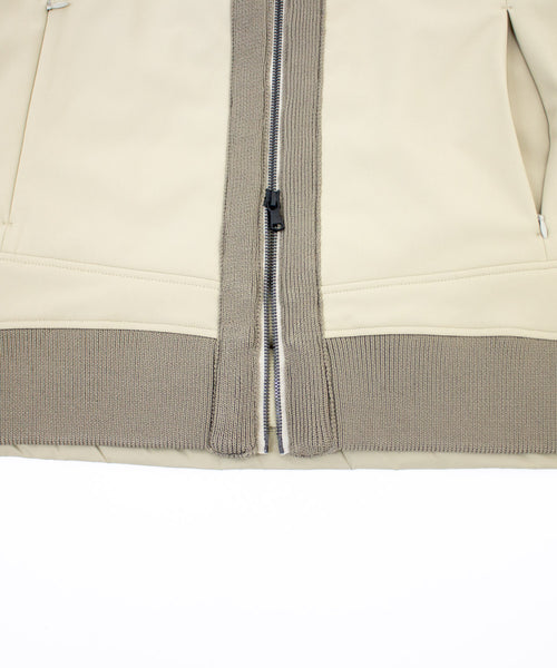 ニットコンビダウンフードブルゾン