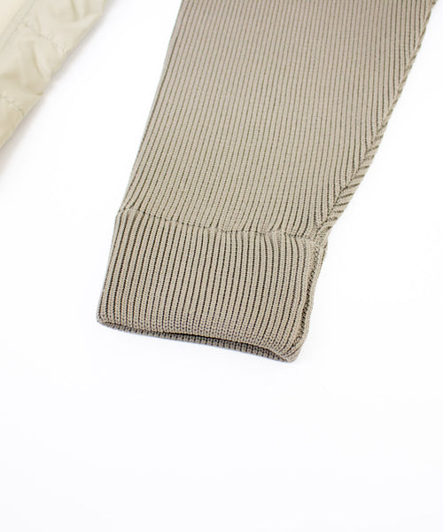 ニットコンビダウンフードブルゾン