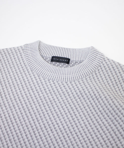 グラフェンクルーネックニット