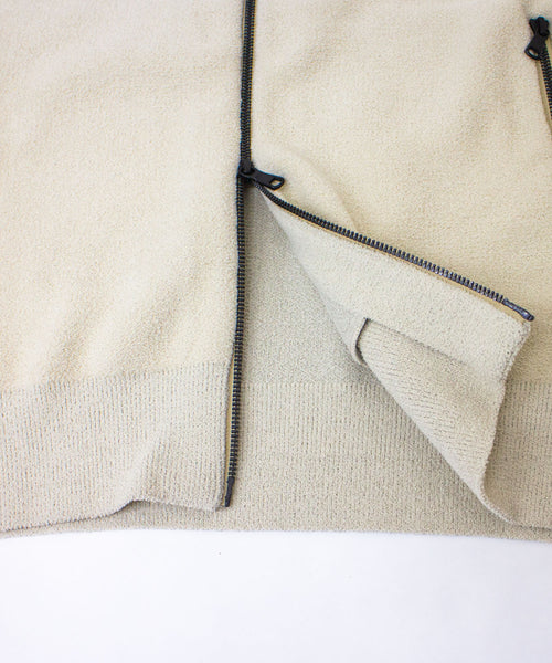 モールニットフードブルゾン